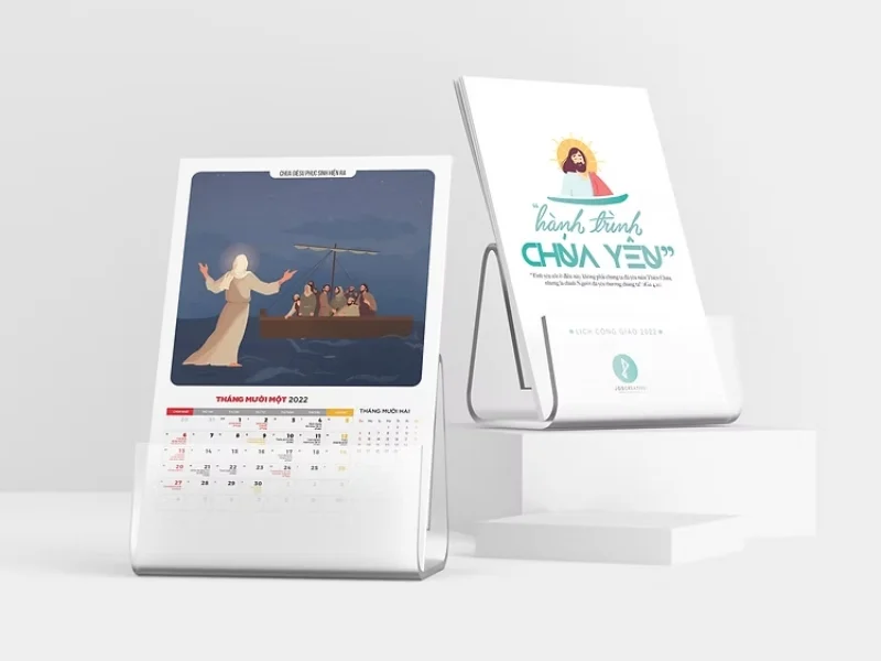 Lịch để bàn Công giáo đặt gia công tỉ mỉ 