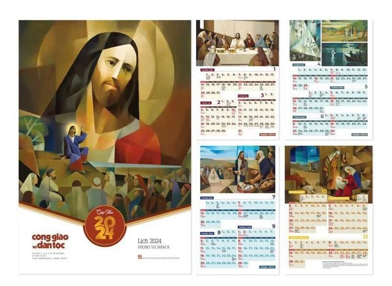 Lịch treo tường Công giáo quà tặng năm mới 
