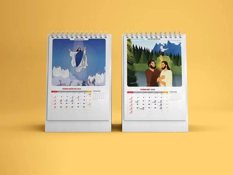 Chất liệu in lịch gia đình Công giáo 