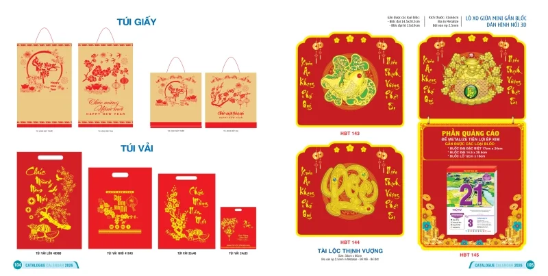Mẫu túi đựng lịch Hai Bà Trưng