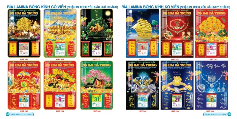 Mẫu khánh lịch Hai Bà Trưng