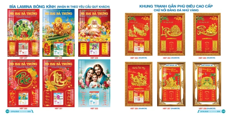Mẫu khánh lịch Hai Bà Trưng