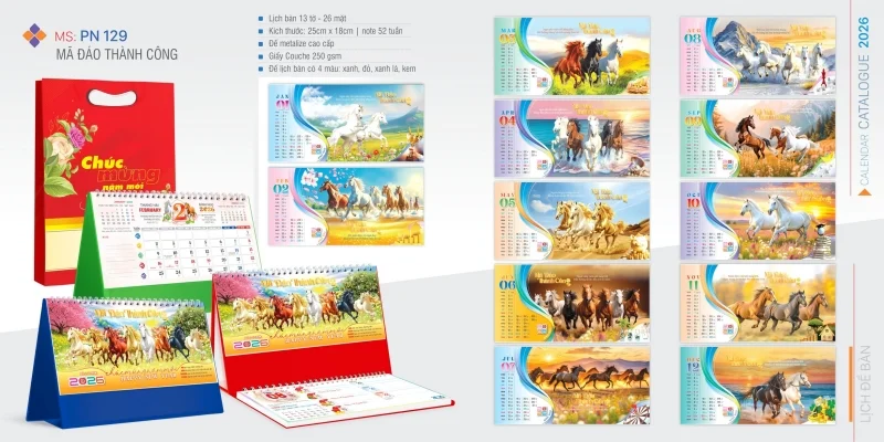 Lịch để bàn Mã Đáo Thành Công