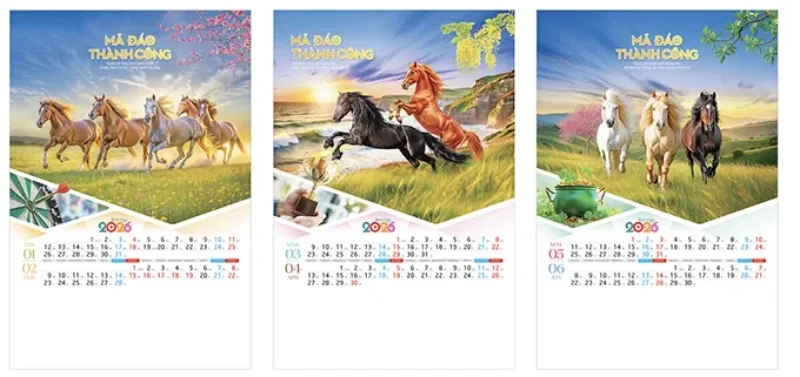 Lịch treo tường Mã Đáo Thành Công