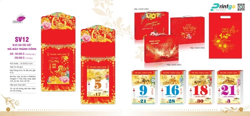 Lịch bloc Sen Việt quà tặng tết đặc biệt 