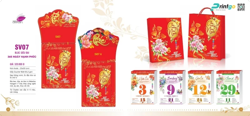 Lịch bloc Sen Việt chỉn chu trong từng chi tiết 