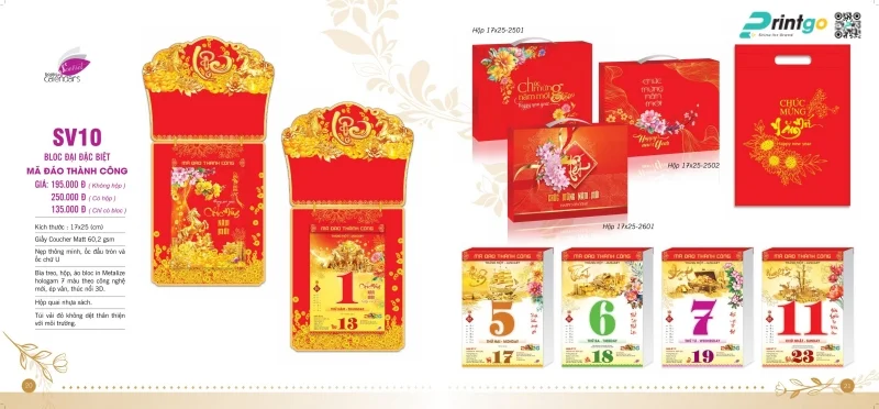 Lịch bloc Sen Việt quà tặng khách hàng 