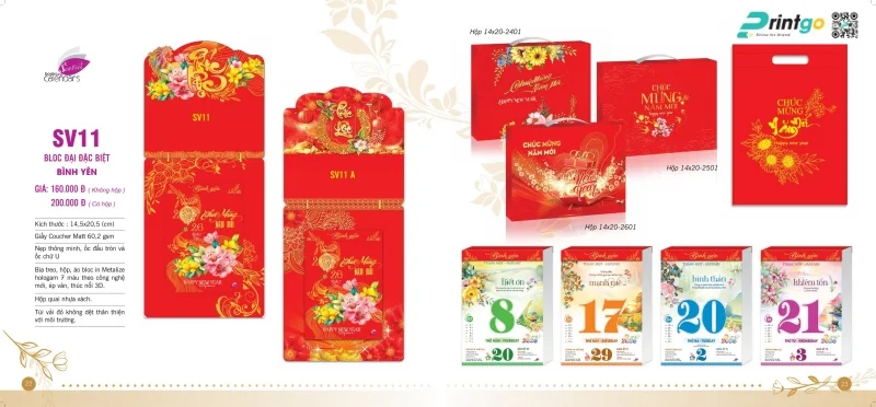 Lịch bloc Sen Việt quà tặng đối tác 