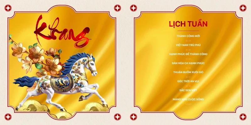 Mẫu lịch 52 tuần Song Hành 2026