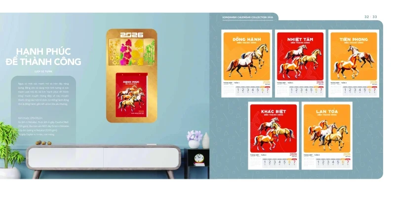 Mẫu lịch 52 tuần Song Hành 2026