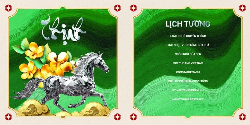 Mẫu lịch treo tường Song Hành 2026
