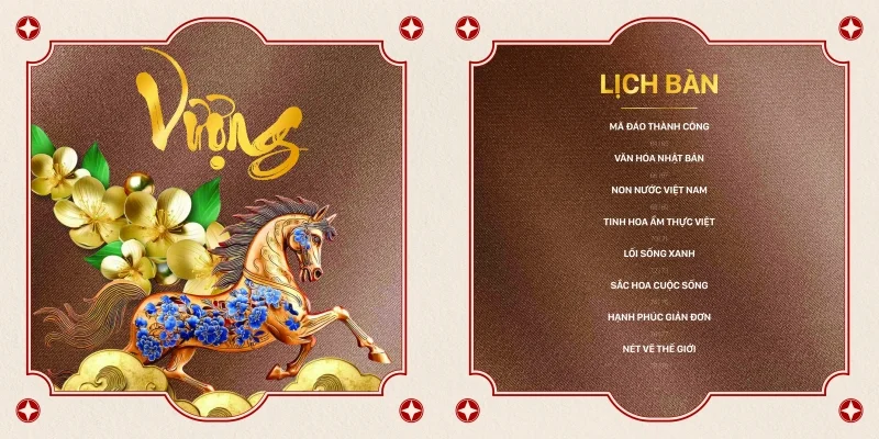  Mẫu lịch để bàn Song Hành 2026