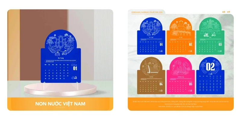  Mẫu lịch để bàn Song Hành 2026
