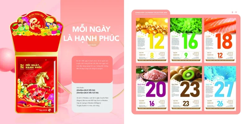 Mẫu lịch bloc Song Hành 2026