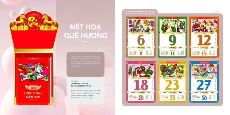 Mẫu lịch bloc Song Hành 2026