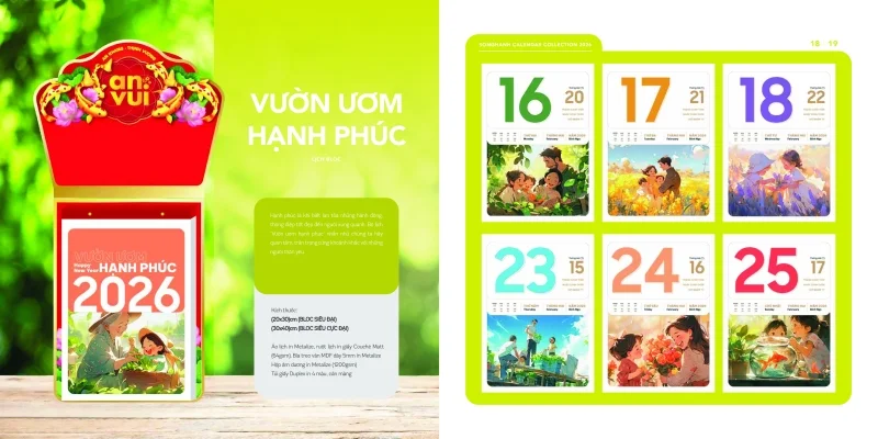 Mẫu lịch bloc Song Hành 2026