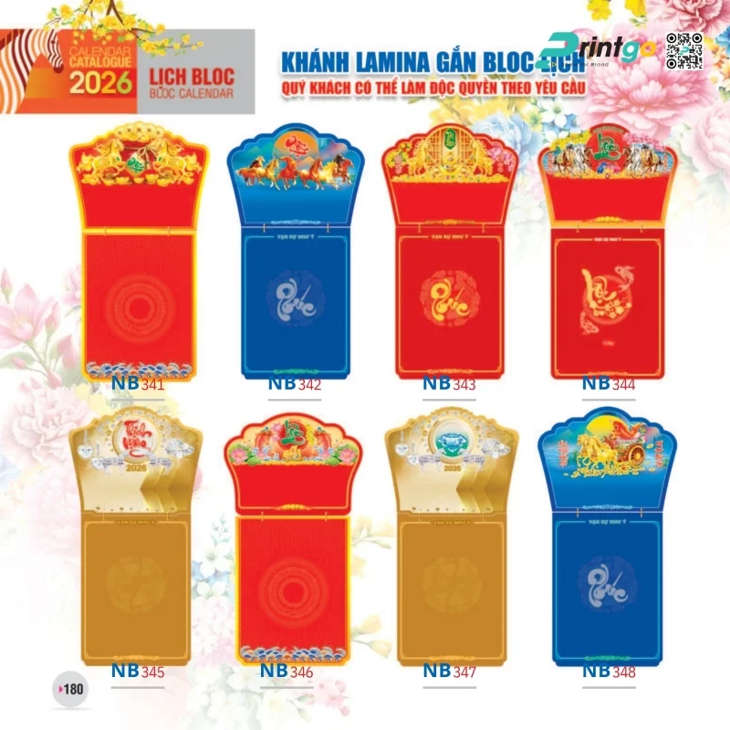 Bìa lịch bloc Tao Đàn in logo doanh nghiệp