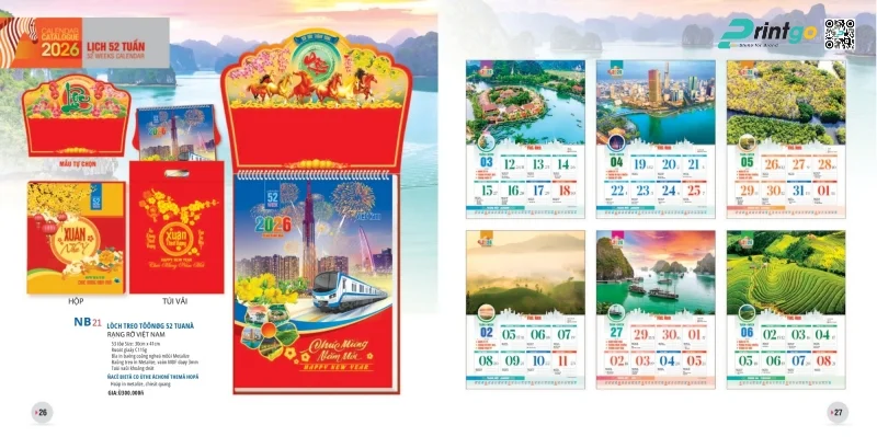 Mẫu lịch bloc Tao Đàn tiết kiệm chi phí 