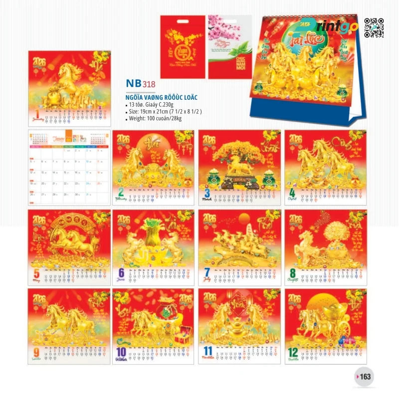 Lịch để bàn Tao Đàn thiết kế hiện đại, trẻ trung