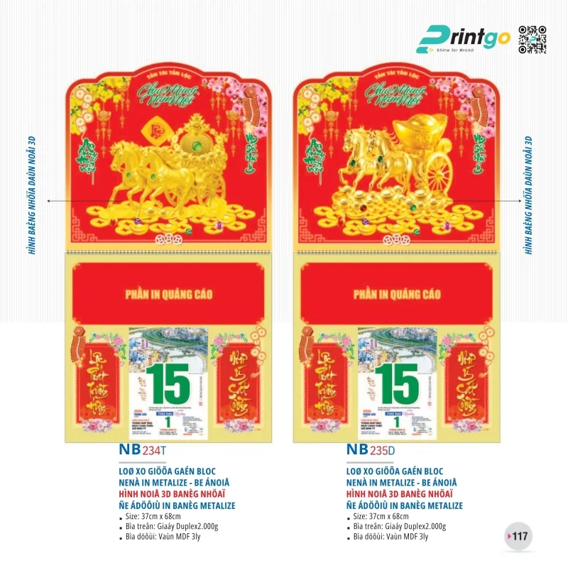 Lịch lò xo giữa Tao Đàn sang trọng cho mùa Tết