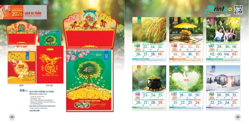 Mẫu lịch bloc Tao Đàn đẹp mắt cho mùa Tết