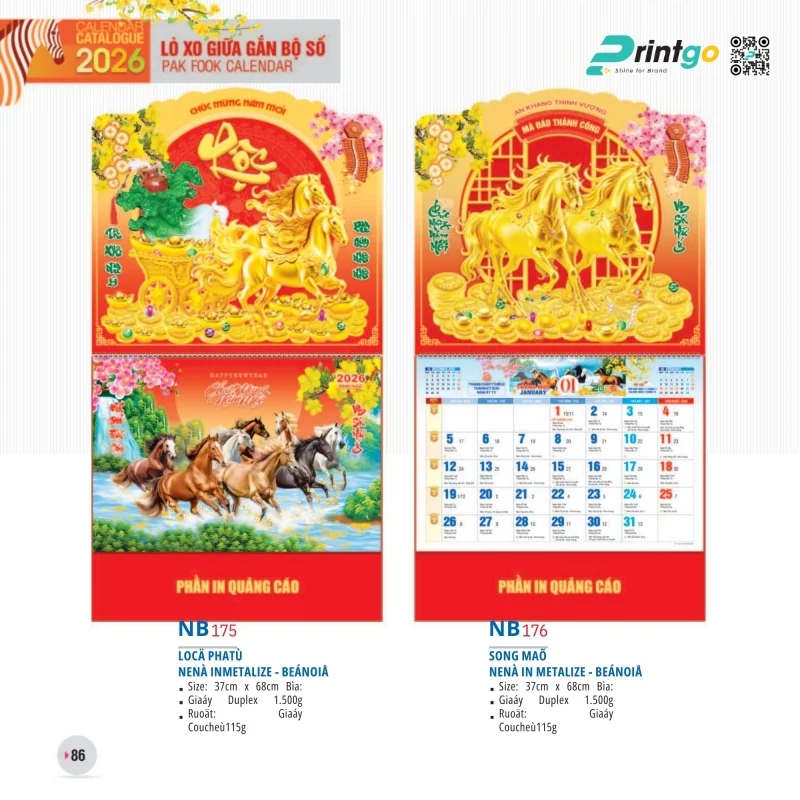 Lịch lò xo giữa Tao Đàn bày biện đẹp mắt trong phòng khách