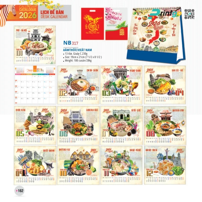 Lịch để bàn Tao Đàn in logo doanh nghiệp chuyên nghiệp