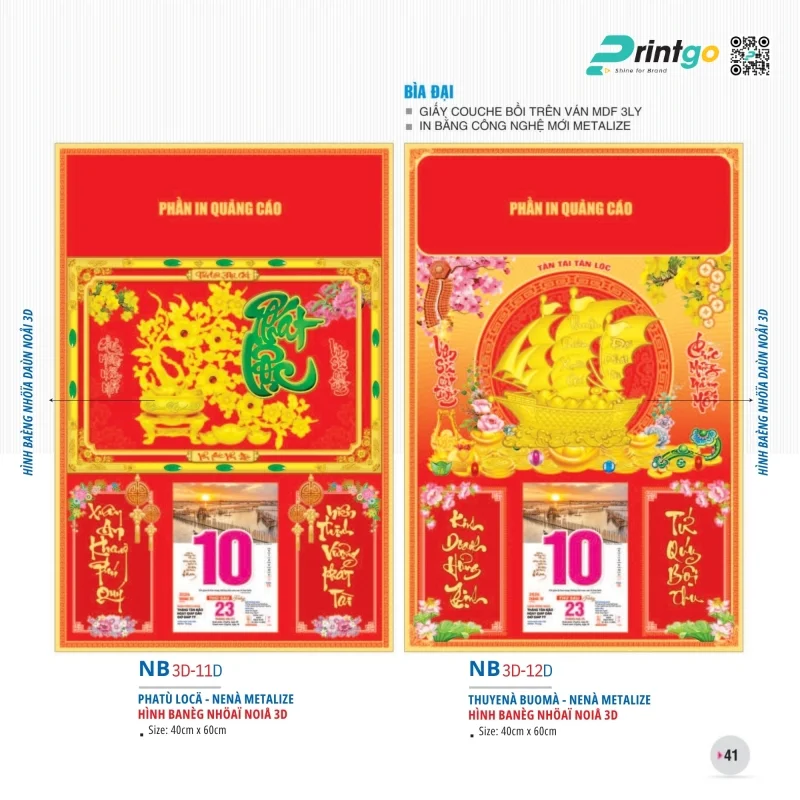 Bìa lịch bloc Tao Đàn quà tặng ý nghĩa