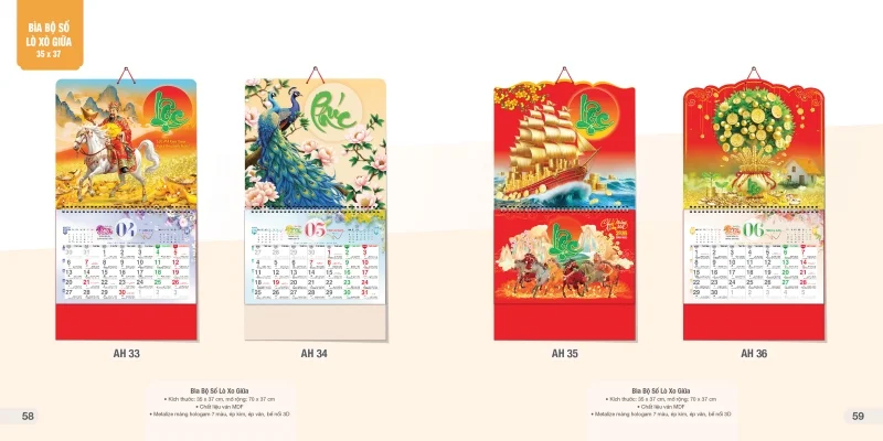 Bìa bộ sổ lò xo giữa (khánh lịch) An Hảo