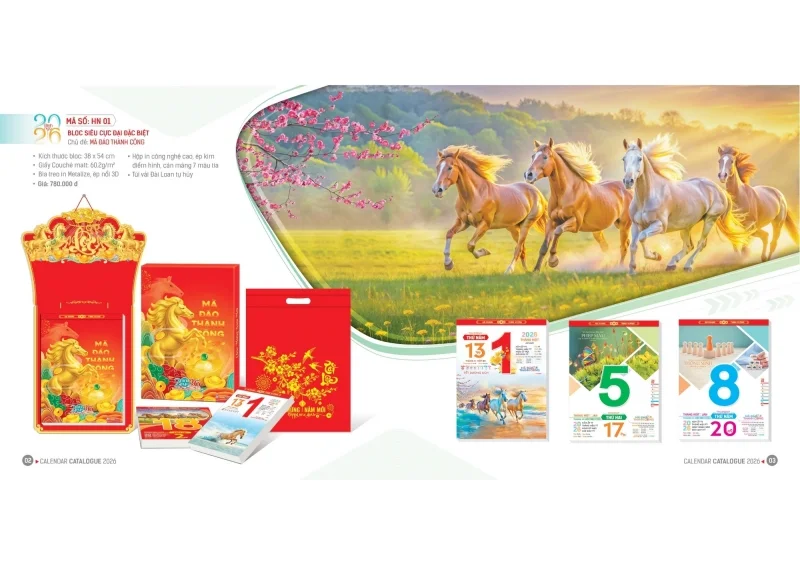 Lịch tết Hoa Niên - Chất lượng vượt trội, thẩm mỹ tinh tế 