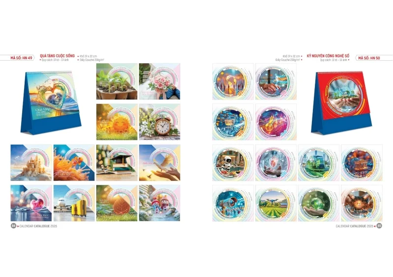 Lịch Hoa Niên 2026 - Lịch để bàn