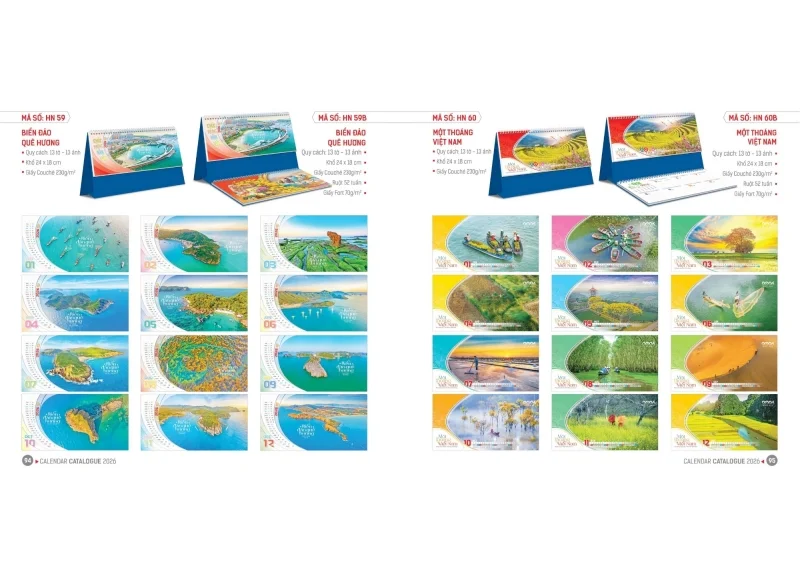 Lịch Hoa Niên 2026 - Lịch để bàn