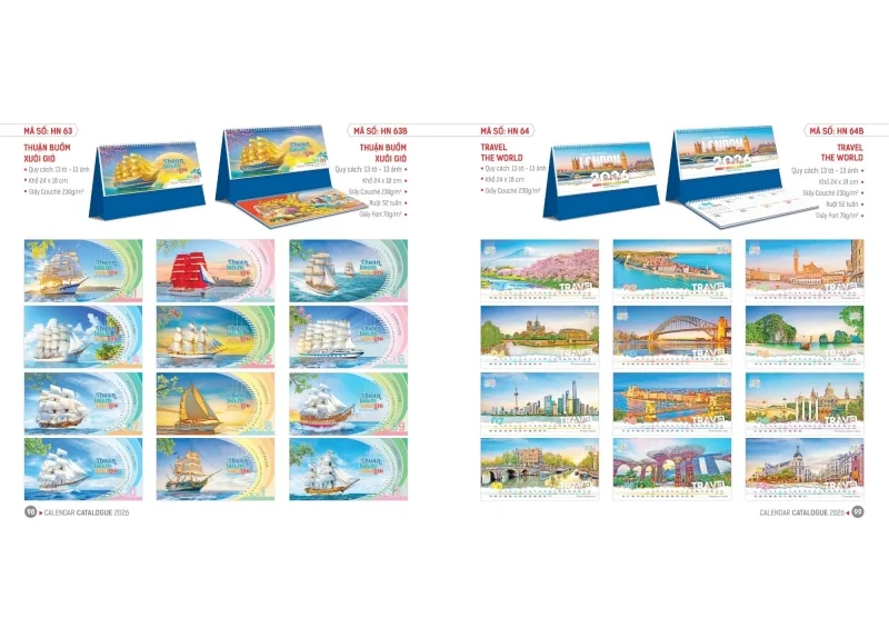 Lịch Hoa Niên 2026 - Lịch để bàn