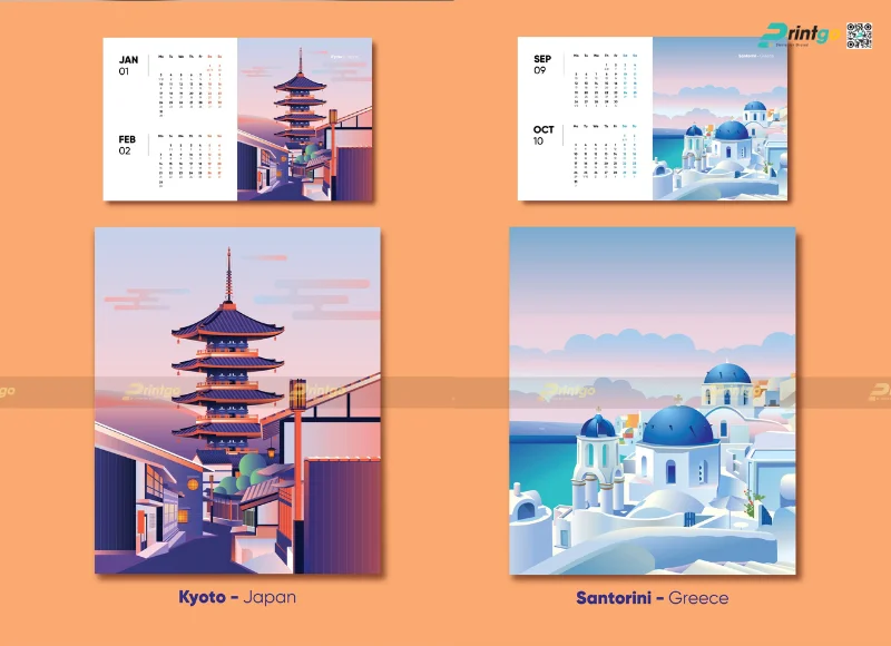 Dự án & mẫu lịch treo tường độc quyền tiêu biểu do Printgo thực hiện