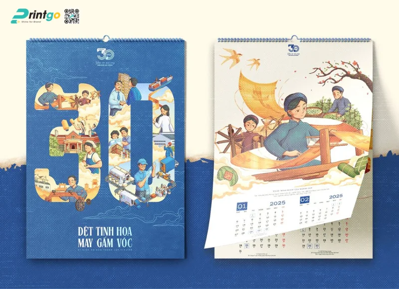 Lợi ích khi sở hữu mẫu lịch treo tường độc quyền mang bản sắc thương hiệu