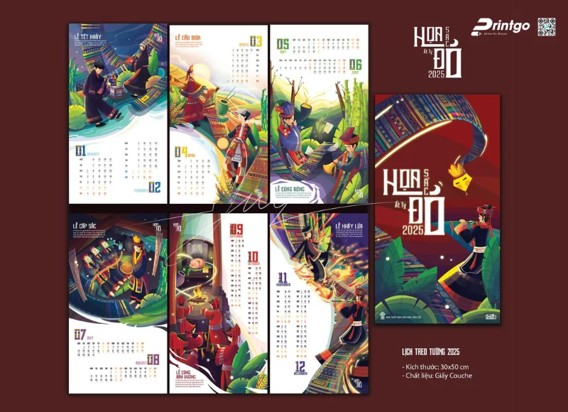 Các mẫu in lịch treo tường độc quyền đẹp nhất 2026