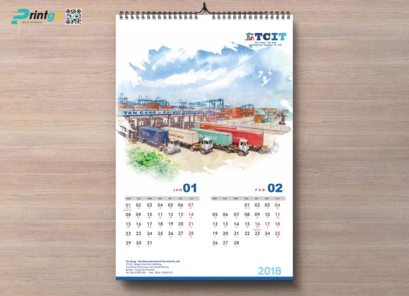Các mẫu in lịch treo tường độc quyền đẹp nhất 2026