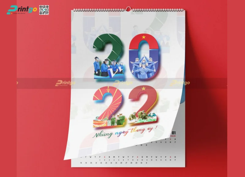Dự án & mẫu lịch treo tường độc quyền tiêu biểu do Printgo thực hiện