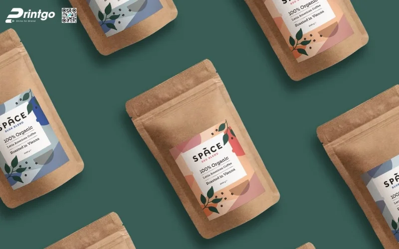 Mẫu bao bì granola dạng túi Kraft