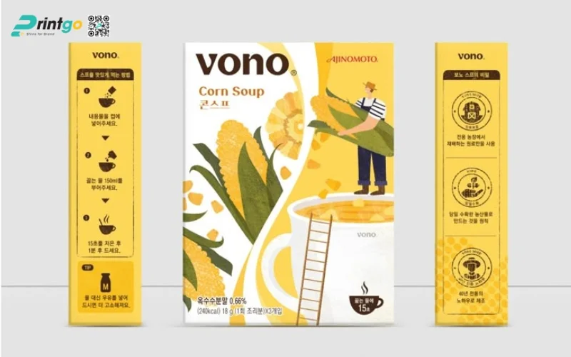 Mẫu bao bì granola dạng hộp mềm
