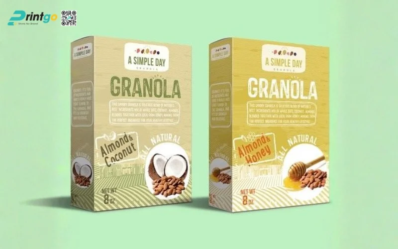 Mẫu bao bì granola dạng hộp mềm