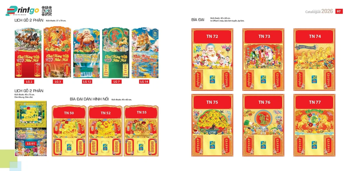 Mẫu bìa đại Văn Lang mới nhất 2026