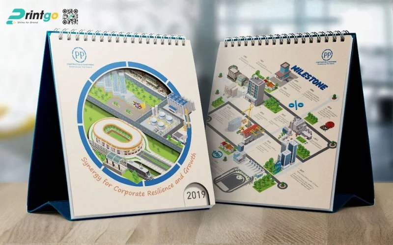 Mẫu lịch để bàn độc đáo 3D