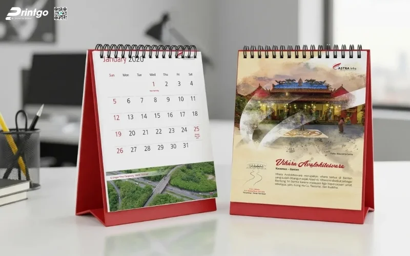 Mẫu lịch để bàn độc quyền kiểu dáng chữ A