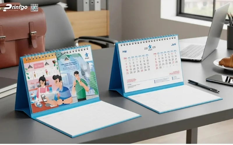 Mẫu lịch bàn độc quyền chữ M mới nhất 2026