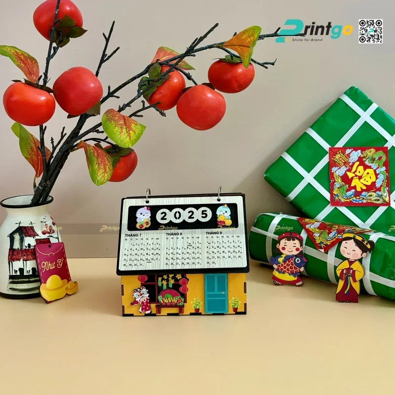 Mẫu lịch ngôi nhà gỗ chuyên nghiệp 