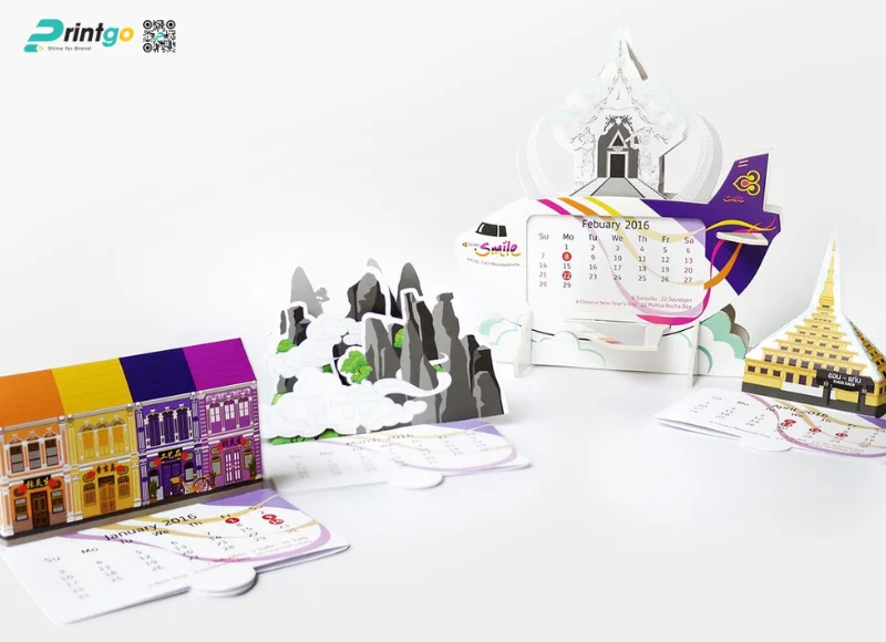 Mẫu lịch tết đặc biệt dạng 3D
