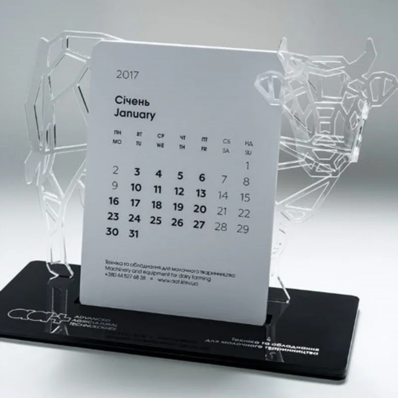 Mẫu lịch tết đặc biệt dạng mica để bàn