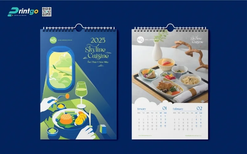 Mẫu thiết kế lịch tết độc quyền treo tường