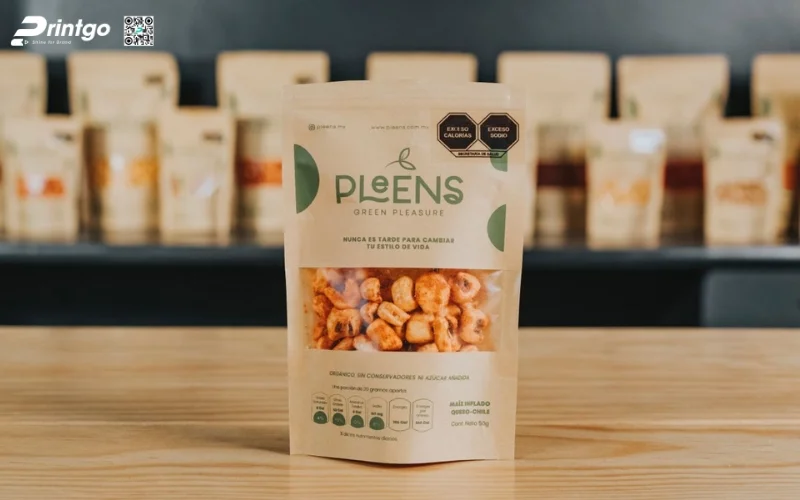Mẫu bao bì granola dạng túi Kraft